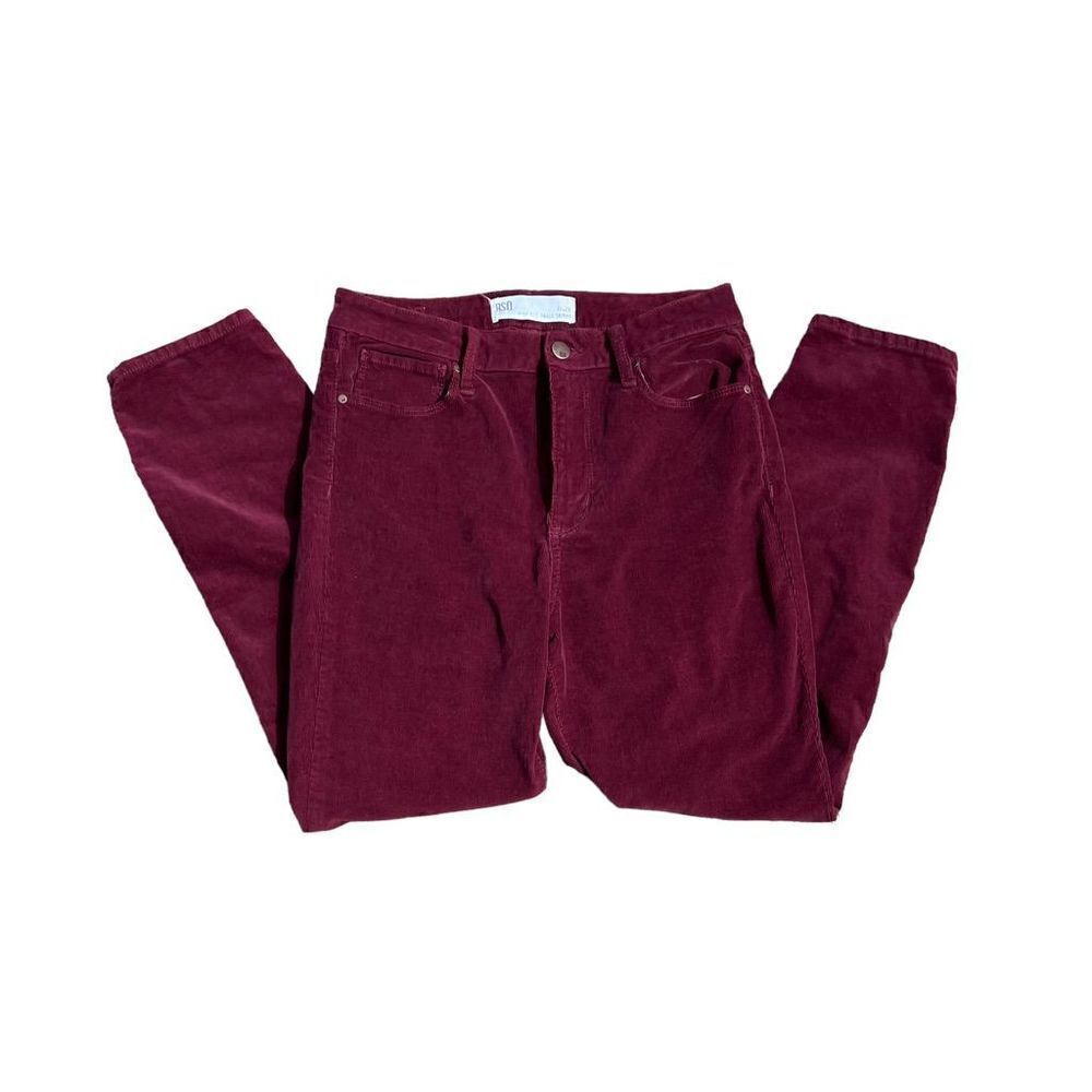 RSQ JEANS Burnt Red High Rise Ankle Skinny Corduroy Jeans Size 7